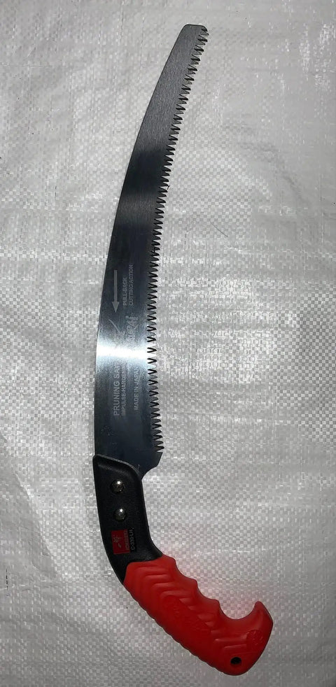 Samurai Ichigeki 13 Inch Pruning Saw With Ergo Grip Handle And Orange Sheath 330mm C 330 LH Japanese Blade Hand Powered Arborist Tool For Pros And DIYers Made In Japan.