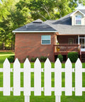 White Plastic Garden Fence Kit With 22 Pieces Easy Install Picket Fence Edgings For Lawn Flower Beds Plant Borders And Decorative Yard Perimeter Includes Ground Stakes For Quick Setup