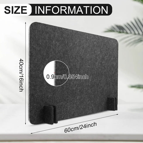 10 Pack Freestanding Desk Dividers with Sturdy Feet, 16 X 24 Inch Privacy Panels shown with size information.