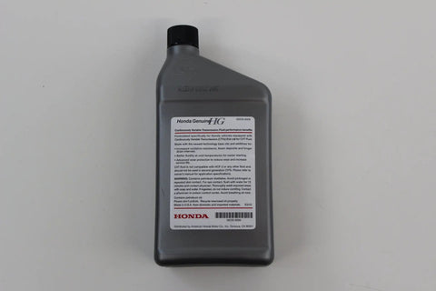 Top Shelf Honda CVT-1 Continuously Variable Transmission Fluid Delivers Hella Smooth Shifting Extended Oil Change Intervals And Zero Drama Cold Weather Flow In A 1 Quart Bottle, black quart bottle with label.