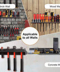 Heavy Duty Screwdriver Organizer Wall Mount Rack Set Four Pack For Garage And Workshop Gear on various walls