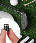 12 Pack Black Golf Ferrules For Irons 0.355 Inch Ferrule Tips With Silver Ring Sleeve Adapter Durable Plastic Shaft Ferrule Set