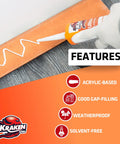 Applying White Heavy Duty Construction Adhesive 12 Pack With Fast Cure And Strong Grab For Tile Wall Panels Marble And Granite