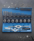 Ultimate Hand Thread Cutting Tap And Die Repair Kit For Bolts Nuts Make Fastener Jobs A Breeze With Alloy Steel Build Perfect For Shop Garage Vibes, M3-M12 set in blue case