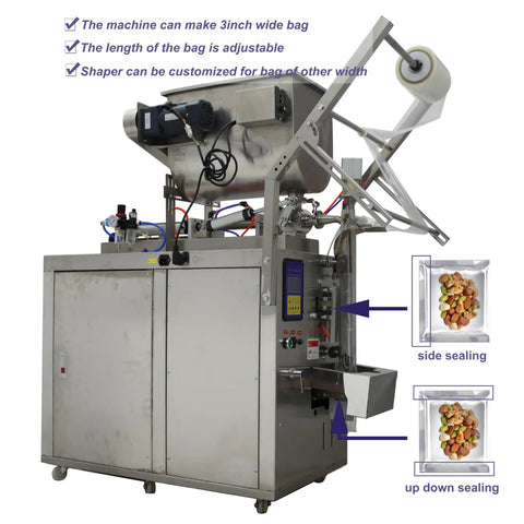 Automatic Liquid Paste Filler And Sealer Machine With Mix Hopper For Sauces And Chunky Salsa Stainless Steel Three Side Packaging System Slick Workflow No Headache Packing Ready To Roll For Daily Shop Runs