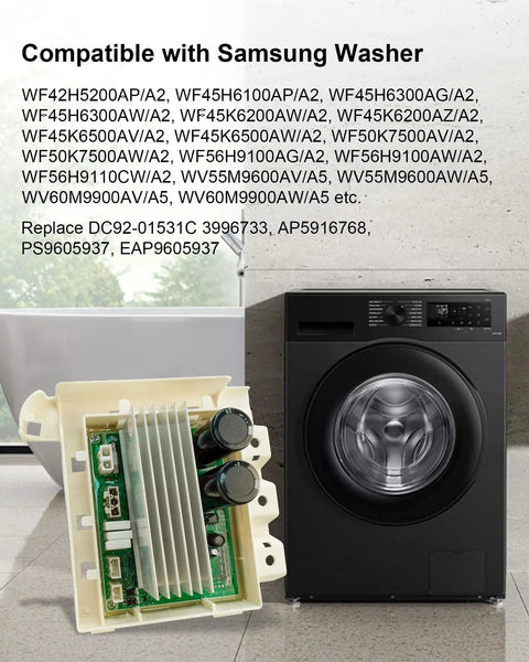 Washer Inverter Control Board Replacement For Front Load Washers WF56 WF42 WF45 WF50 WV55 And More next to compatible washer