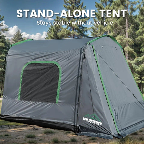 Stand-alone Roomy Family SUV Tent For 5 To 9 People With 8ft L X 10.6ft W X 7.2ft H Center Height, set in forest
