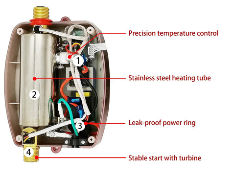 Enjoy Snappy Hot Water Anytime With This Electric One Hundred Ten Volt Mini Instant On Demand Water Heater Interior Components