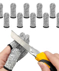 Breathable Cut Resistant Finger Cots 10 Pack Non Slip Thumb Protectors for Work Kitchen Garden Grind Ready Stained Glass Durable