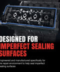 Ford F-150 Engine Valve Cover Gasket Set, Leak-Proof OEM-Style Kit For V6 And V8 Engines, Easy Install, Durable Seal, Replaces Worn Gaskets, Helps Prevent Oil Leaks And Keeps Your Ride Quiet. blue gasket on engine head