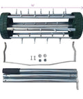 57 Inch Push Spike Lawn Aerator Roller With One Point Four Inch Galvanized Steel Spikes for Deep Soil Aeration and Compaction Relief