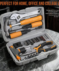 Heavy Duty Magnetic T Handle Ratchet Wrench And Screwdriver Set With Rugged Carry Toolbox 30 Piece Boss Grade kit in an organized case.