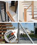 Drill Guide Jig With Two Torpedo Levels used for angled stairs and cable railings installation, nickel alloy steel