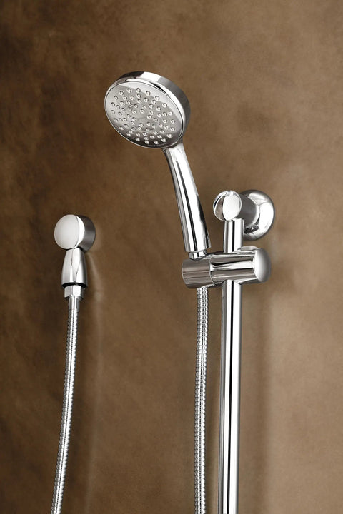 Chrome Eco Performance Handheld Shower With 24 Inch Slide Bar And 59 Inch Hose for a flexible, customizable shower experience.