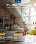 Real Deal 12 Pack 6 Inch 5Cct Dimmable Led Recessed Ceiling Lights With Hecka Bright 360 Degree Adjustable Tilt For Kitchen Bedroom And Living Room Easy Drop Install seen in bright room with child.
