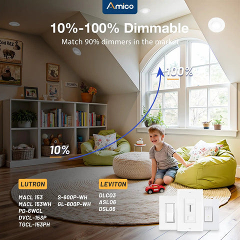 Real Deal 12 Pack 6 Inch 5Cct Dimmable Led Recessed Ceiling Lights With Hecka Bright 360 Degree Adjustable Tilt For Kitchen Bedroom And Living Room Easy Drop Install seen in bright room with child.