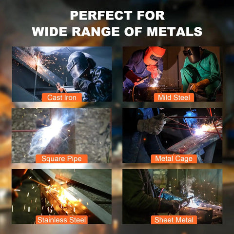 Image showing the Dual Voltage 110V 220V Welder 2 In 1 Arc TIG Combo With Synergic Control IGBT Inverter welding various metals.