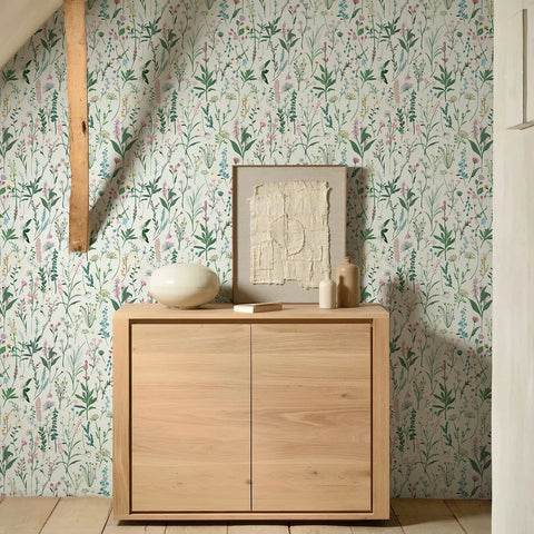 Room with Peel And Stick Floral Wallpaper Vinyl Roll Easy Install 17.3 Inch Wide By 393.7 Inch Long Covers 47.4 Sq Ft