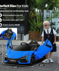 Legit Lamborghini Style Ride On Car For Kids With Remote Control Scissor Doors MP3 Player Bluetooth Audio LED Headlights