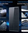 Beefy 100W Bifacial Solar Panel N Type 12V 18BB 25 Percent High Efficiency A Plus Monocrystalline Cell IP68 design features