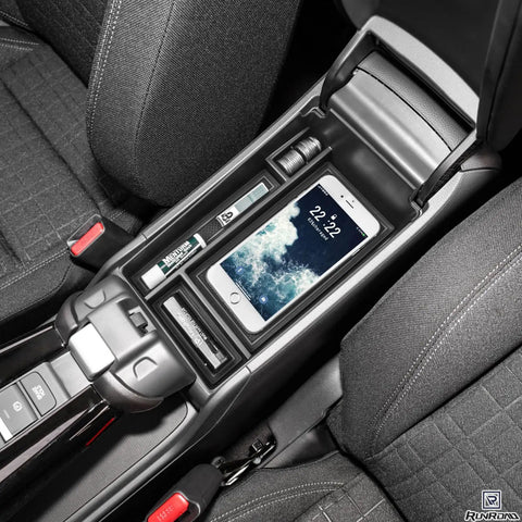 Center Console Organizer Tray For Honda HR-V 2023-2026 ABS Armrest Storage Box With Coin Holder