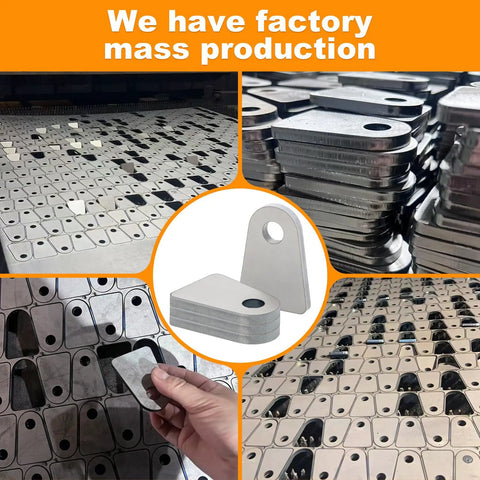 Heavy Duty Weld On Tabs For One Half Inch Holes, Steel Shock Mount Weld Tabs, One Quarter Inch Thick, mass production