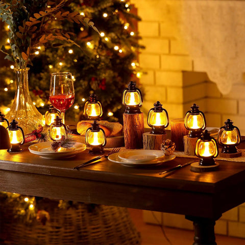 12 Pack Mini Lantern Decor 4 Inch Western Style Table Centerpiece Party Lanterns For Cowboy Cowgirl Weddings Halloween Christmas
