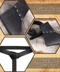 Medieval Sword Belt Frog Holster For Viking Swords, close-up of lightweight scabbard sheath with adjustable black belt