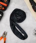 Coiled 4 Pack 6.6 Ft Endless Round Polyester Lifting Straps For Hoist Rigging Slings Black Heavy Duty with tools around