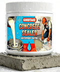 Heavy Duty Polymer Cement Concrete Waterproof Coating Stops Leaks Cold On Roofs And Basements Fast Drying 16 Oz Tub on Wet Concrete