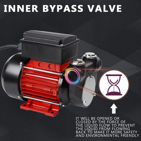 Close-up of Inner Bypass Valve on Badass 110V Electric Self Priming Diesel Fuel Transfer Pump for safety and efficiency.