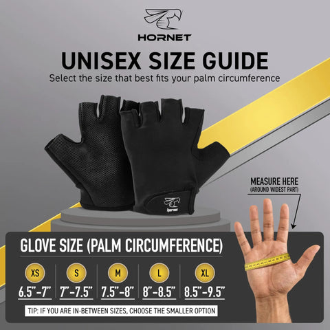 Size guide for Grippy Water Sports Rowing Gloves With Silicone Palm For Indoor Rowing And Paddling Unisex Anti Slip Grip