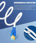 Cat8 Ethernet Cable 25 Ft 26AWG Ultra Fast 40Gbps 2000MHz SFTP Patch Cord With Gold Plated RJ45 Connectors weatherproof PVC coating