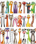 30 Cute Animal Bookmarks Set With Funny Cartoon Page Markers For Reading Fun For Kids And Bookworms 5.9x1.6 Inch Design