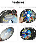 LOZLIN 4.5-inch diamond saw blades, 3-pack; shows diamond particles and 1.2mm thin substrate for cutting marble, quartz, stone, tile