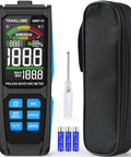 Pinless Wood Moisture Tester for Firewood and Home Projects, Fast Moisture Meter With Easy Readout, Detects Wood Wetness and Leaks, Handy Home Improvement Tool, black handheld device with case and batteries