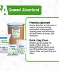 Go-To General Absorbent For Oil, Chemicals And Water Cleanup, 48 Pound Drum With Low Dust Perlite Formula displayed with packaging