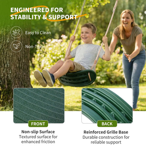 Weatherproof Kids Swing Seat With 264 Lb Capacity, Built To Last Heavy Duty Tree Swing, Ergonomic Design, outdoor use