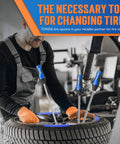 Must Have Motorcycle Tire Changing Kit Includes Three 14.5 Inch Heavy Duty Chrome Steel Tire Spoons With Smooth Rim Protectors.