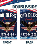 USA 250th Anniversary Garden Flag Yard Sign Double Sided Waterproof 12x18 Inch Outdoor Patriotic Banner With Full Color Printing