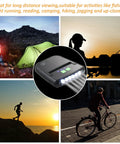 Two Pack USB Rechargeable LED Clip On Cap Lights With Power Level Display Waterproof Hat Clip Flashlights For Fishing Camping And Work Bright Hands Free Headlamp For Night Tasks with outdoor activity scenes.
