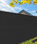 Privacy Fence Screen 4 By 50 Feet Heavy Duty Knitted Net With Reinforced Bindings Brass Grommets And Cable Ties fitted on fence