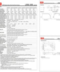 Industrial Switching Power Supply 5V 60A 300W UL Certified technical specifications on a document sheet.