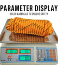 Heavy Duty Diamond Braided Polypropylene Nylon Rope Mix Half Inch 50 Ft Orange Workhorse Rope on scale display.