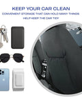 Piping Luxury Faux Leather Car Seat Covers Waterproof Anti Slip Front Seat Protector with convenient back pocket