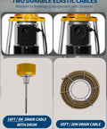 Heavy Duty Auto Feed Electric Drain Cleaner 500W Plug Chucker showing durable elastic cables and accessory drain cables.