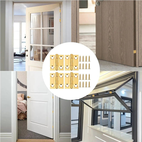 Four Pack Solid Brass Mini Folding Butt Hinges For Cabinets And Drawers Doors Jewelry Boxes And Wood Chests 1 Inch 25x22mm