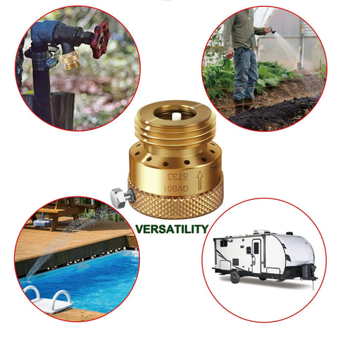 Lead Free Brass 3/4 Inch MHT Hose Bibb Connector With Backflow Preventer Vacuum Breaker Check Valve for various applications