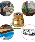 5 Pack Lead Free Brass 3/4 Inch MHT Hose Bibb Connector Backflow Preventer Vacuum Breaker Anti Siphon Fitting With Extra Set Screws