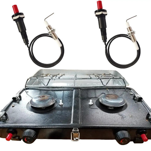 Push Button Piezo Igniter Kit For Propane Gas Fireplaces Ovens Heaters And Kitchens With Ceramic Electrodes, 2 Pack with stove
